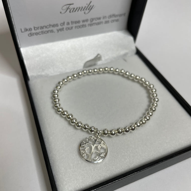 Family - Tree of Life - Sterling Silver Handmade Bracelet
