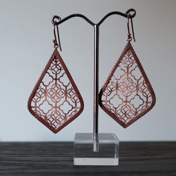 Forever Rose Gold drop Earrings Australian designed and owned rose gold vermeil 