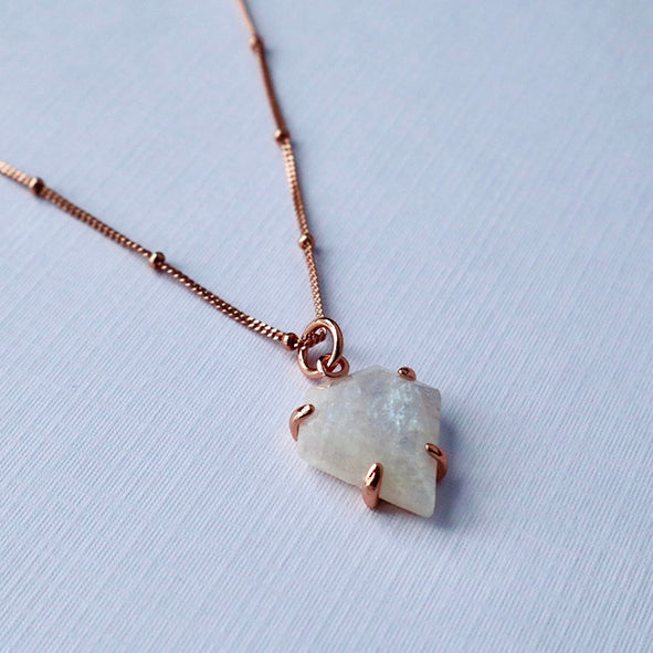 Dream Tranquillity - Moonstone Rose Gold Necklace