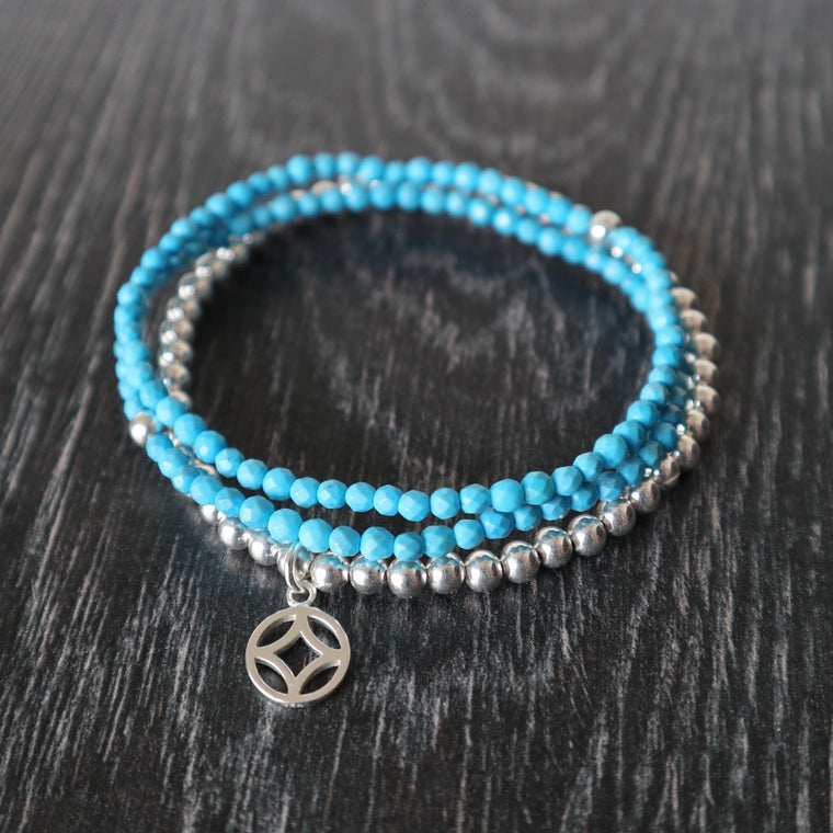 Miracle Turquoise Sterling Silver Stack